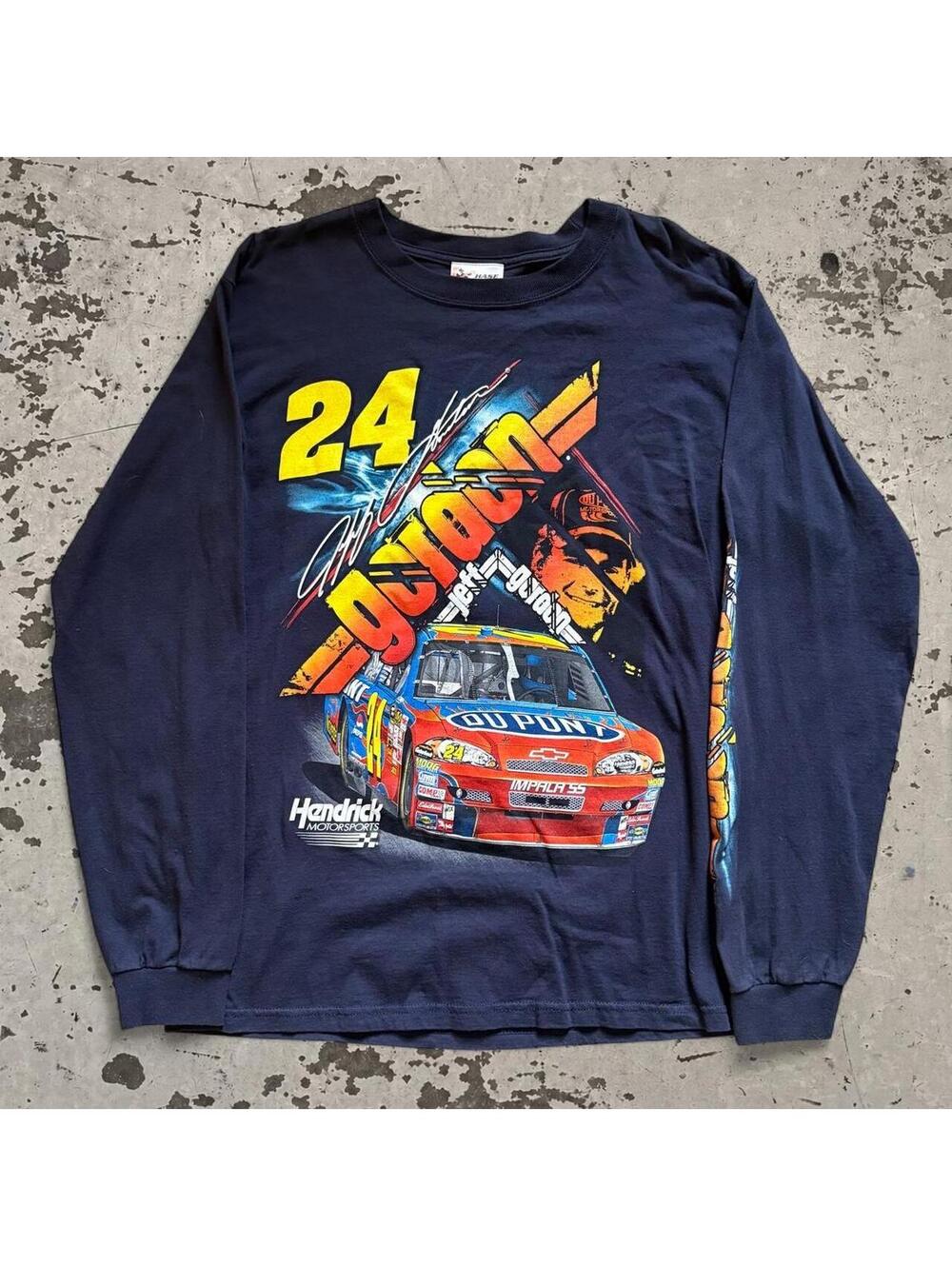 NASCAR Men's Navy and Black Tshirt